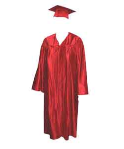 Red High School Gown